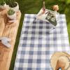 imageDII Outdoor Rugs Collection Reversible Buffalo Check 4x6 French BlueFrench Blue  White