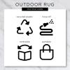 imageDII Outdoor Rugs Collection Reversible Woven 5 Round BlackBerry SunflowerBlackberry Sunflower