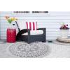 imageDII Outdoor Rugs Collection Reversible Woven 5 Round BlackBerry SunflowerGray Floral