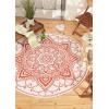 imageDII Outdoor Rugs Collection Reversible Woven 5 Round BlackBerry SunflowerSpice Boho