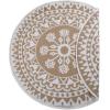 imageDII Outdoor Rugs Collection Reversible Woven 5 Round BlackBerry SunflowerTaupe Floral
