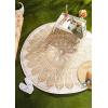 imageDII Outdoor Rugs Collection Reversible Woven 5 Round BlackBerry SunflowerTaupe Sunflower
