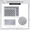imageDII Outdoor Rugs Collection Reversible Woven 5 Round BlackBerry SunflowerTaupe Sunflower