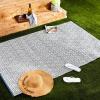 imageDII Reversible IndoorOutdoor Diamond Woven Rug 4x6 Gray