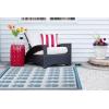 imageDII Reversible IndoorOutdoor Pineapple Woven Rug 4 x 6 BlueBlue