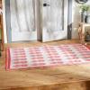 imageDII Reversible IndoorOutdoor Pineapple Woven Rug 4 x 6 BlueCoral