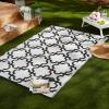 imageDII Reversible Outdoor Lattice Woven Rug 4x6 Ft Black