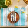 imageDII Summer Stripe Outdoor Tabletop Collection Multiuse Machine Washable Napkin Set 20x20 SunsetBeach House