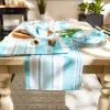 imageDII Summer Stripe Outdoor Tabletop Collection Multiuse Machine Washable Napkin Set 20x20 SunsetBeach House