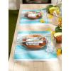 imageDII Summer Stripe Outdoor Tabletop Collection Multiuse Machine Washable Napkin Set 20x20 SunsetBeach House