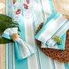 imageDII Summer Stripe Outdoor Tabletop Collection Multiuse Machine Washable Napkin Set 20x20 SunsetBeach House