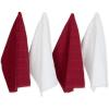 imageDII Basic Chef Collection Assorted Terry Kitchen Towel Set Dishcloth Set Gray 6 PieceBarn Red