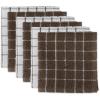 imageDII Basic Terry Collection Windowpane Dishcloth Set 12x12 Black 6 PieceBrown