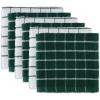 imageDII Basic Terry Collection Windowpane Dishcloth Set 12x12 Black 6 PieceDark Green