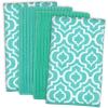 imageDII Cleaning Collection MultiPurpose Microfiber Aqua Chevron Dishtowel SetTeal Lattice