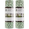 imageDII Fridge ampamp Shelf Liner Collection NonAdhesive Cut to fit Machine Washable 12x20 Aqua Dahlia 2 PieceArtichoke Green Abstract Leaf