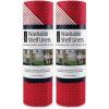 imageDII Fridge ampamp Shelf Liner Collection NonAdhesive Cut to fit Machine Washable 12x20 Aqua Dahlia 2 PieceTango Red Dots