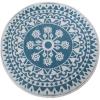 imageDII Outdoor Rugs Collection Reversible Woven 5 Round BlackBerry SunflowerBlue Floral