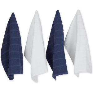 imageDII Basic Chef Collection Assorted Terry Kitchen Towel Set Dishcloth Set Gray 6 PieceFrench Blue