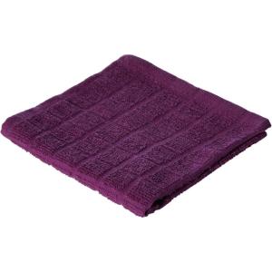 imageDII Basic Terry Collection Solid Windowpane Dishcloth Set 12x12 Black 6 PieceEggplant