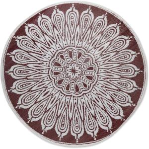 imageDII Outdoor Rugs Collection Reversible Woven 5 Round BlackBerry SunflowerBlackberry Sunflower