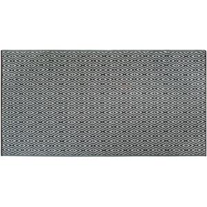 imageDII Reversible IndoorOutdoor Diamond Woven Rug 4x6 French BlueBlack