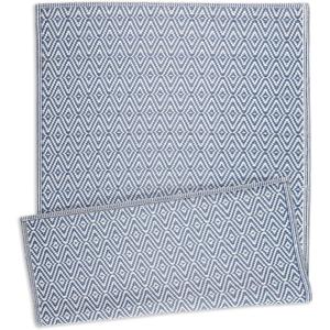imageDII Reversible IndoorOutdoor Diamond Woven Rug 4x6 French BlueFrench Blue