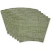 imageDII PVC Tabletop Collection Placemat Set Rectangle 13x1725 Gray 6 PieceFig Green