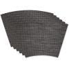 imageDII PVC Tabletop Collection Placemat Set Rectangle 13x1725 Gray 6 PieceGray