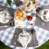 imageDII PVC Tabletop Collection Placemat Set Rectangle 13x1725 Gray 6 PieceGray