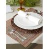 imageDII PVC Tabletop Collection Placemat Set Rectangle 13x1725 Gray 6 PieceTango Red