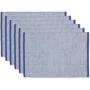 imageDII EcoFriendly Fine Ribbed Collection Placemat Set 13x19 French BlueFrench Blue