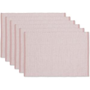imageDII EcoFriendly Fine Ribbed Collection Placemat Set 13x19 French BluePale Mauve