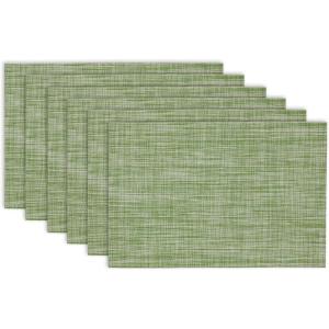 imageDII PVC Tabletop Collection Placemat Set Rectangle 13x1725 Gray 6 PieceFig Green