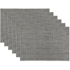 imageDII PVC Tabletop Collection Placemat Set Rectangle 13x1725 Gray 6 PieceGray