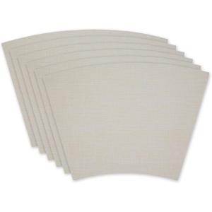 imageDII PVC Tabletop Collection Placemat Set Rectangle 13x1725 Gray 6 PieceOffwhite