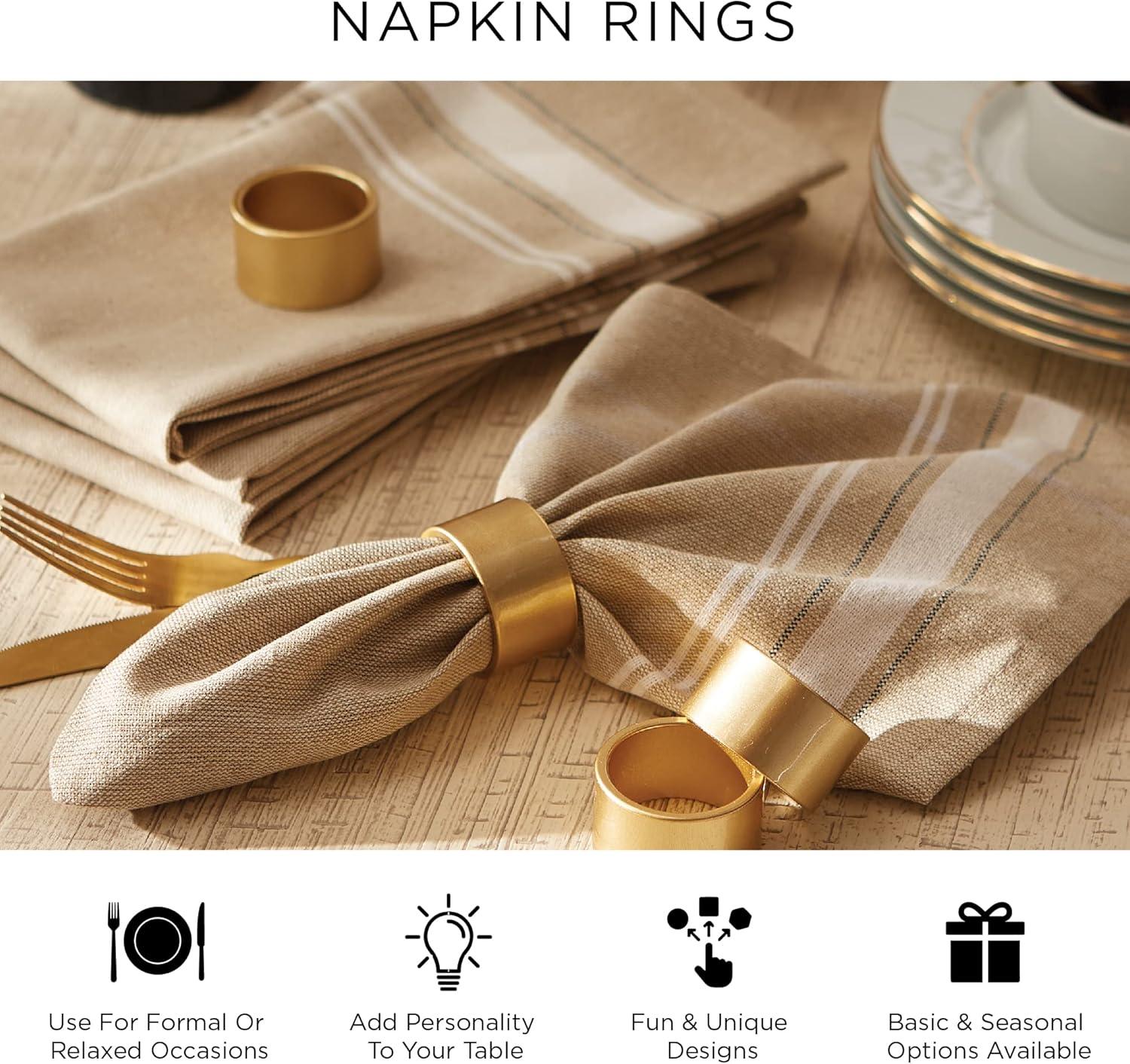 imageDII Basic Napkin Ring Collection Decorative Rattan One Size 6 CountBirdnest