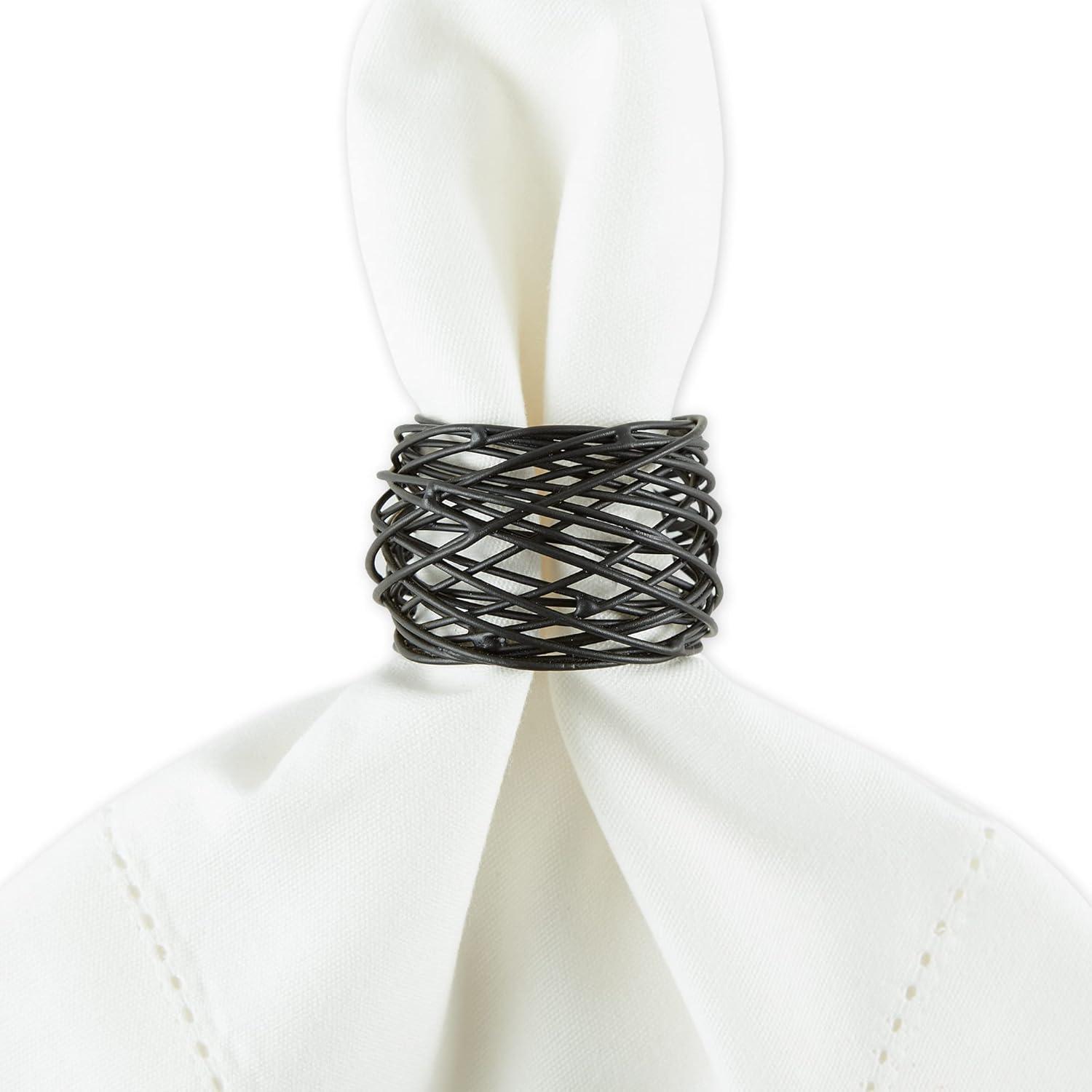 imageDII Basic Napkin Ring Collection Decorative Rattan One Size 6 CountBirdnest