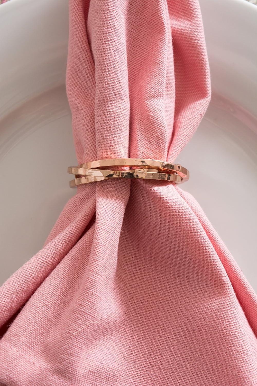 imageDII Decorative Basic Intertwined Napkin Ring Set Gold 6 CountCopper