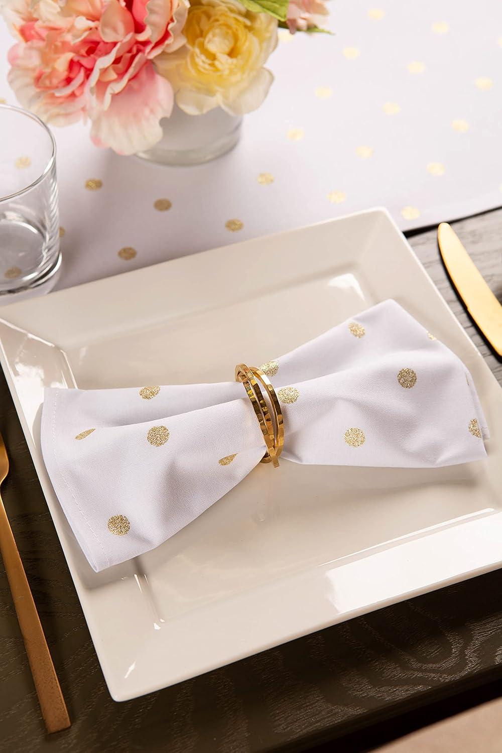 imageDII Decorative Basic Intertwined Napkin Ring Set Gold 6 CountGold