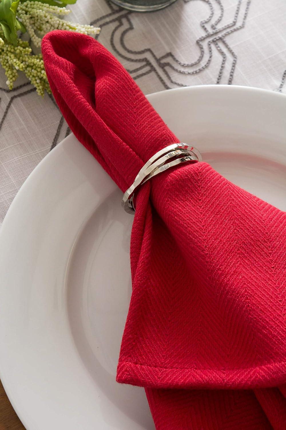 imageDII Decorative Basic Intertwined Napkin Ring Set Gold 6 CountSilver
