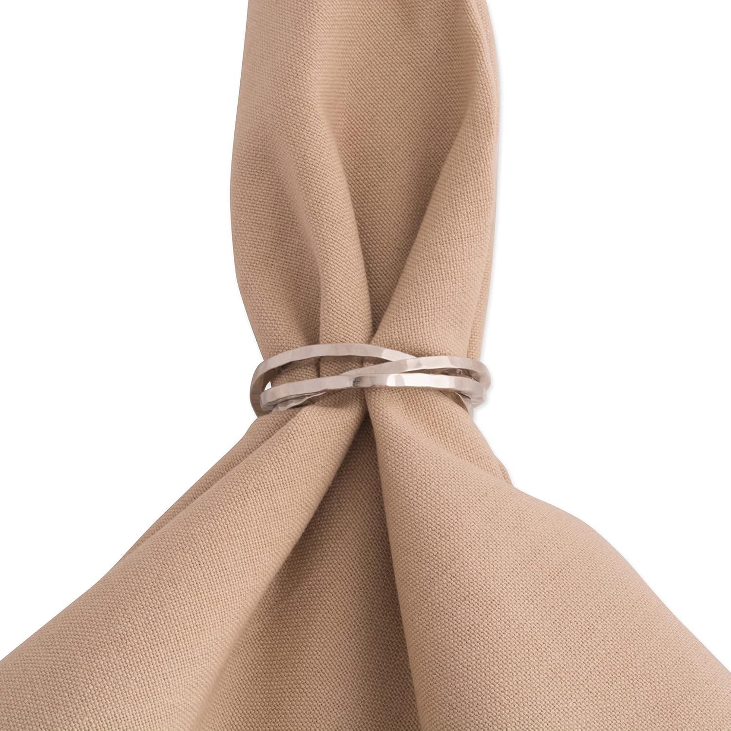 imageDII Decorative Basic Intertwined Napkin Ring Set Gold 6 CountSilver