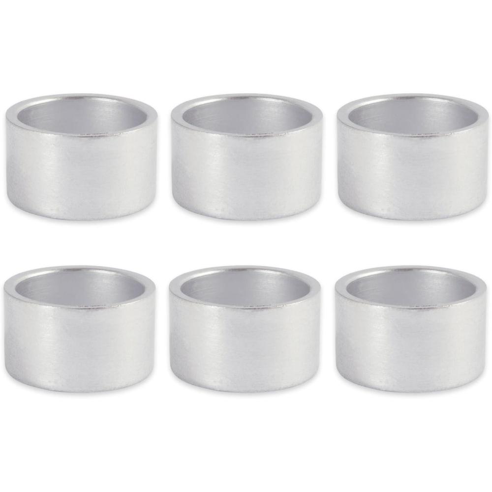 imageDII Basic Napkin Ring Collection Decorative Rattan One Size 6 CountSilver