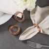imageDII Decorative Basic Intertwined Napkin Ring Set Gold 6 CountCopper