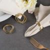 imageDII Decorative Basic Intertwined Napkin Ring Set Gold 6 CountGold