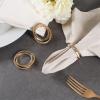 imageDII Decorative Basic Intertwined Napkin Ring Set Gold 6 CountTricolor