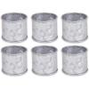 imageDII Basic Napkin Ring Collection Decorative Rattan One Size 6 CountGalvanized Silver