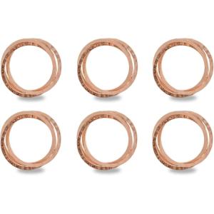 imageDII Decorative Basic Intertwined Napkin Ring Set Gold 6 CountCopper