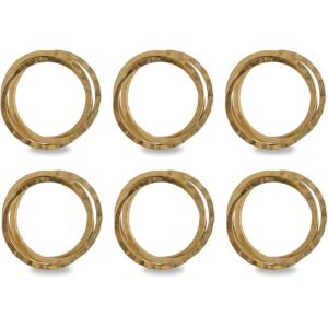 imageDII Decorative Basic Intertwined Napkin Ring Set Gold 6 CountGold