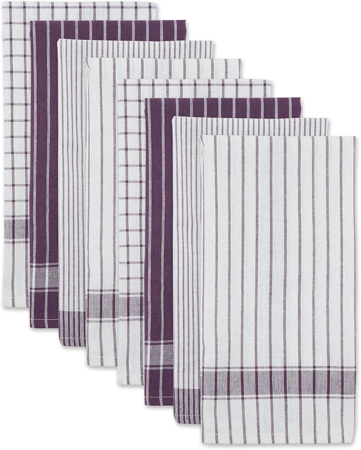 imageDII Everyday Basic Collection Woven Dishtowel Set 20x28 Red 8 PieceEggplant
